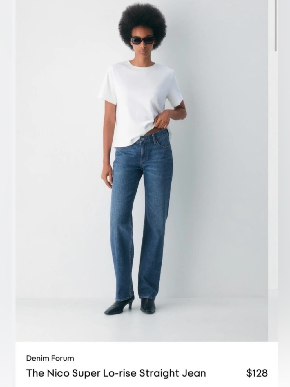 Aritzia / Denim Forum The Nico Lo-Rose Straight Jeans
